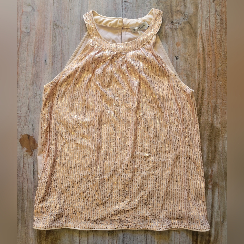 Grace Karin Gold Sequin Blouse